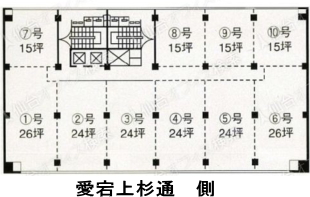 賃貸オフィス間取り図