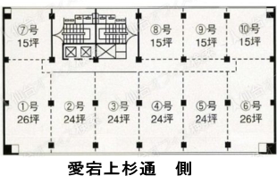 賃貸オフィス間取り図