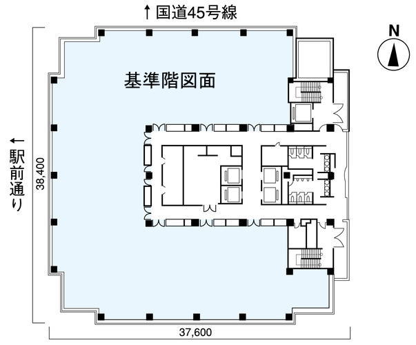 賃貸オフィス間取り図