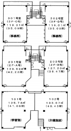 賃貸オフィス間取り図