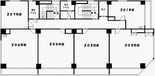 賃貸オフィス間取り図