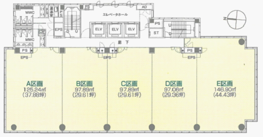 賃貸オフィス間取り図