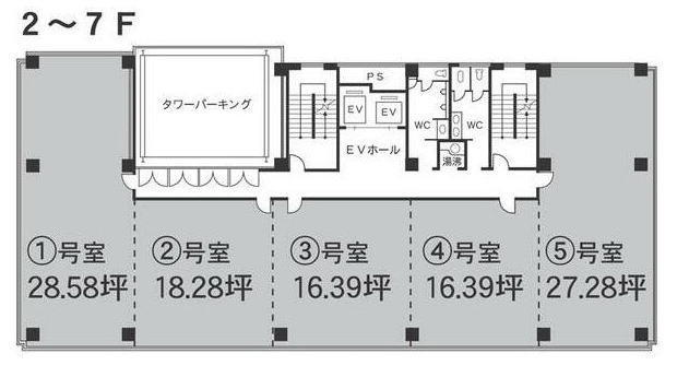 賃貸オフィス間取り図