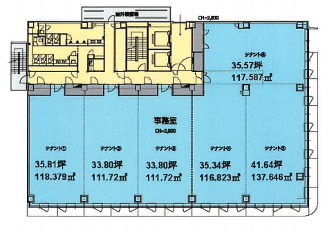 賃貸オフィス間取り図