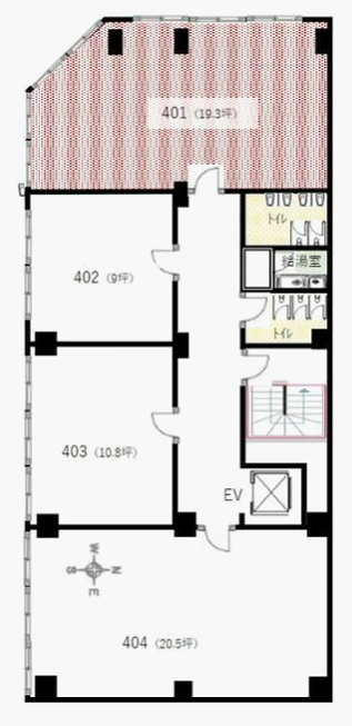 賃貸オフィス間取り図