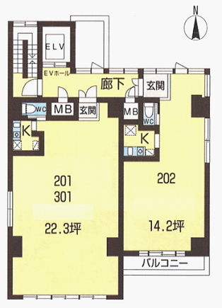 賃貸オフィス間取り図