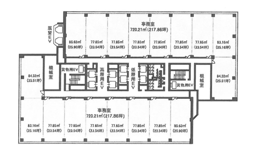 賃貸オフィス間取り図