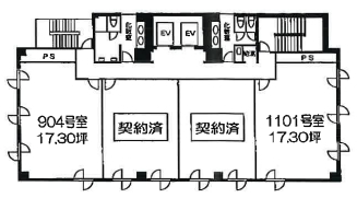 賃貸オフィス間取り図