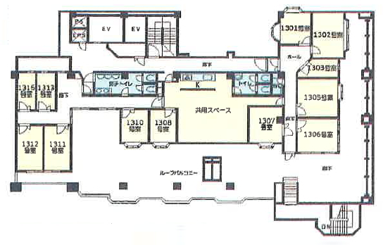 賃貸オフィス間取り図