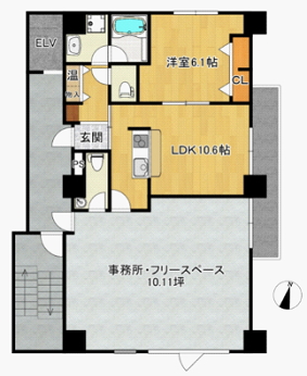 賃貸オフィス間取り図