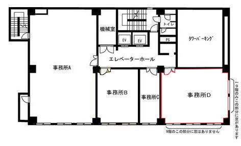 賃貸オフィス間取り図