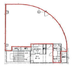 賃貸オフィス間取り図
