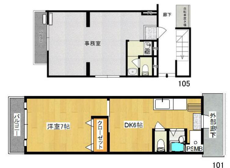 賃貸オフィス間取り図