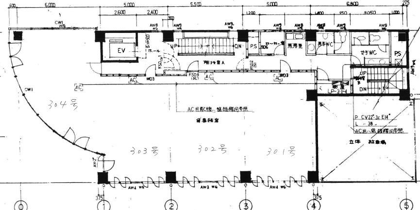 賃貸オフィス間取り図