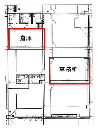 賃貸オフィス間取り図