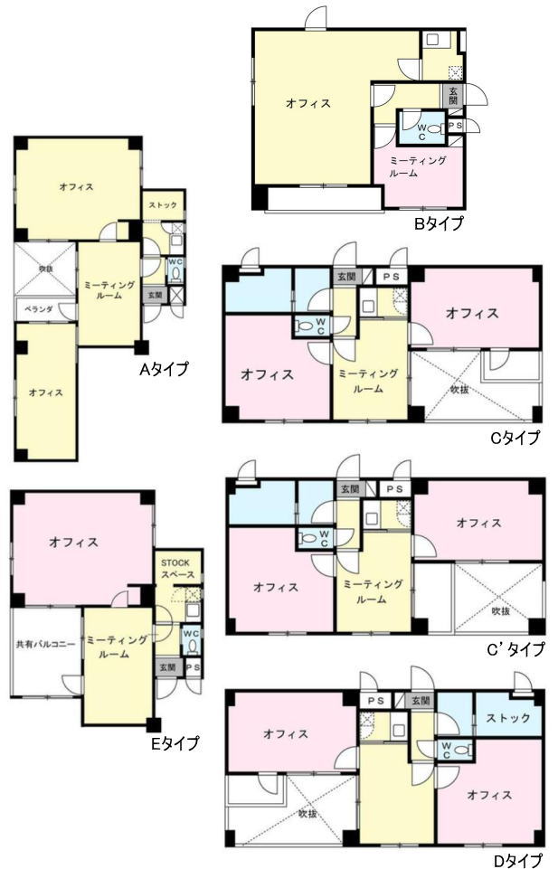 賃貸オフィス間取り図