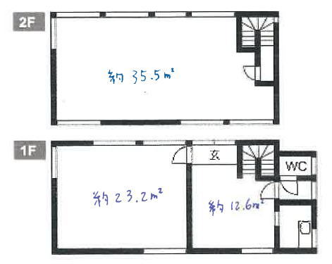 賃貸オフィス間取り図