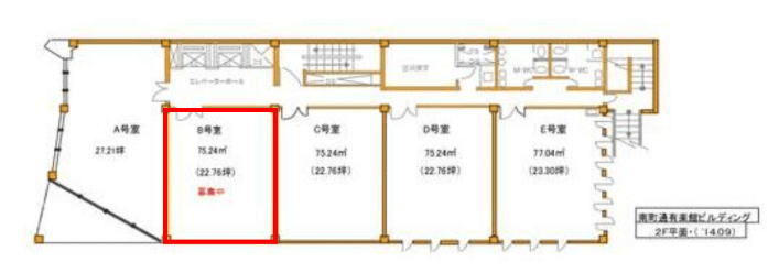 賃貸オフィス間取り図