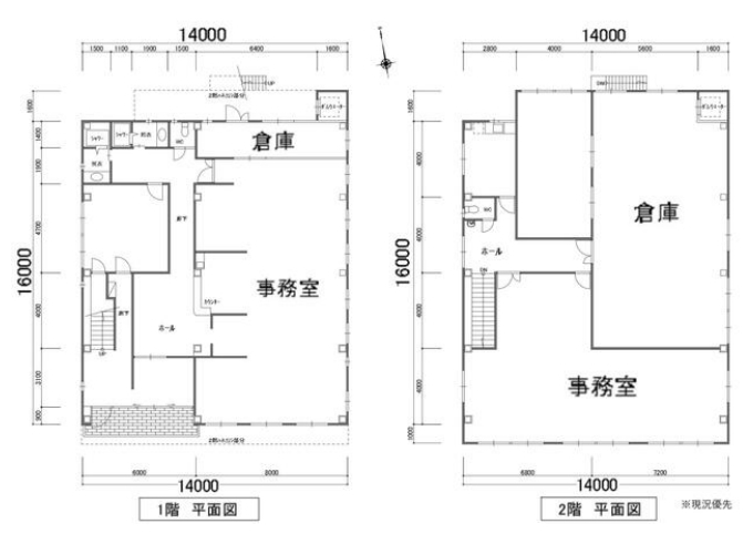 賃貸オフィス間取り図