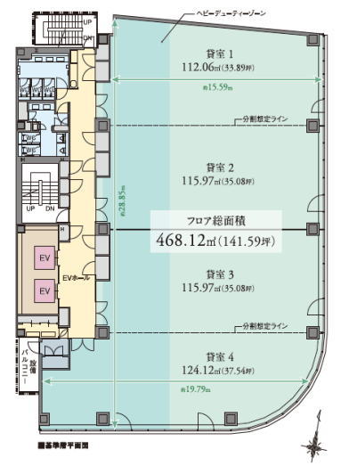 賃貸オフィス間取り図