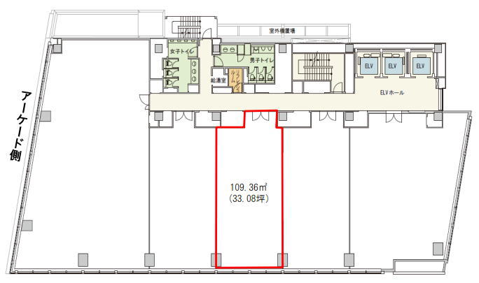 賃貸オフィス間取り図