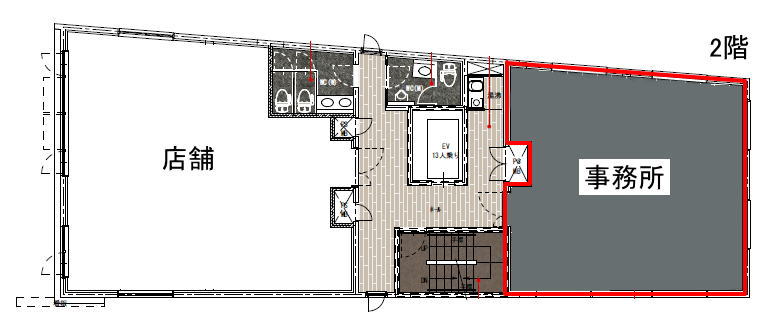 賃貸オフィス間取り図