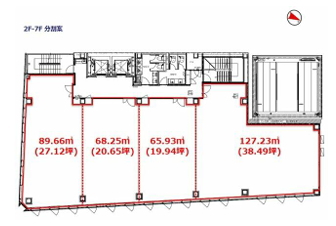 賃貸オフィス間取り図