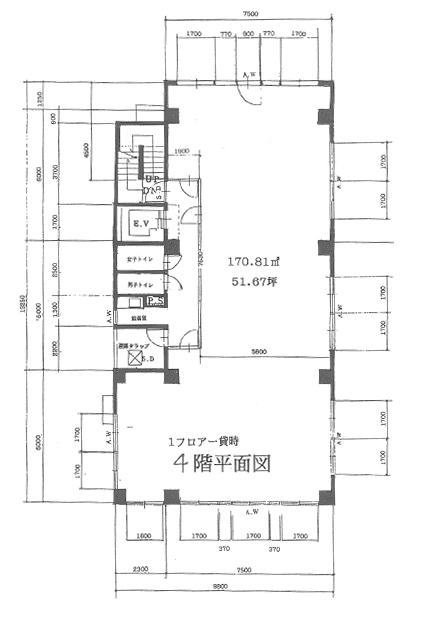 賃貸オフィス間取り図