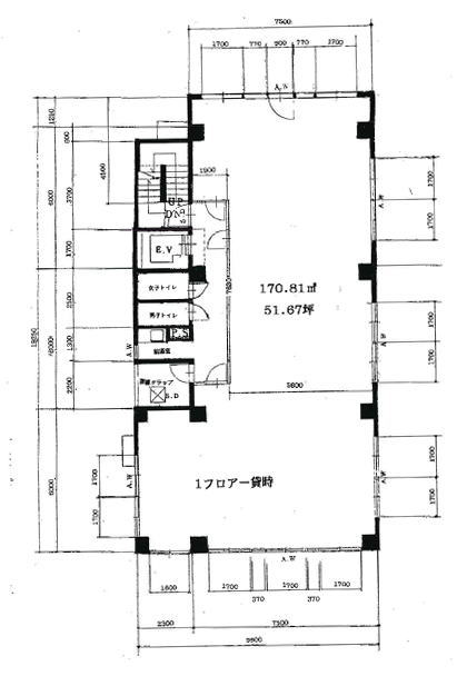 賃貸オフィス間取り図