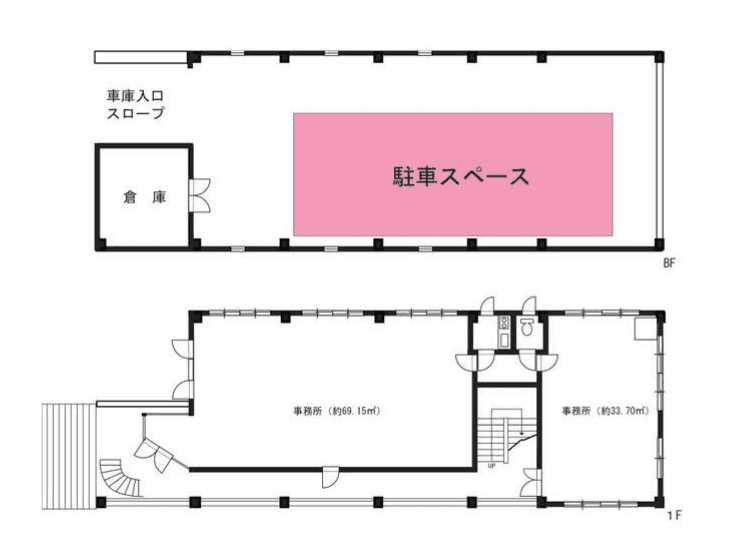 賃貸オフィス間取り図