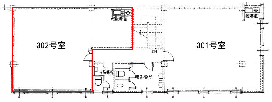 賃貸オフィス間取り図