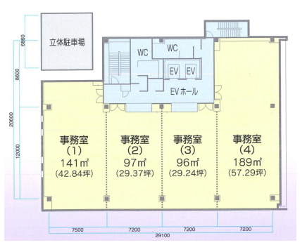 賃貸オフィス間取り図