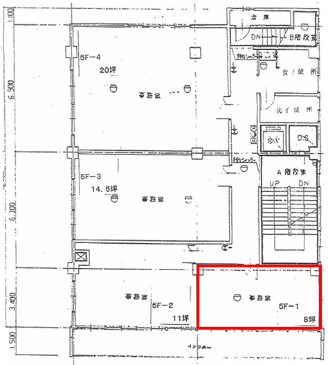 賃貸オフィス間取り図