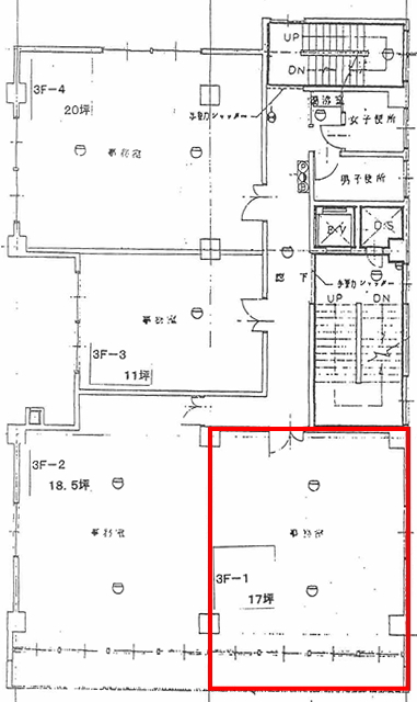 賃貸オフィス間取り図